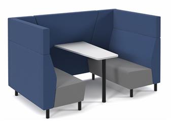 Muse Four Seater Grey Seats/Blue Back thumbnail