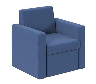 Melody Single Seater Armchair - Blue Fabric thumbnail