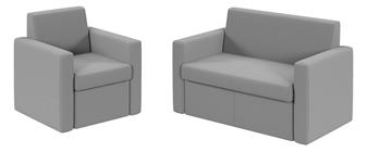 Quick Delivery Melody Seating Grey Fabric thumbnail