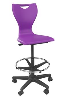 EN Classic Draughtsman Chair - Velvet Purple thumbnail