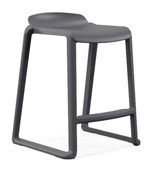 Postura Plus One Piece Low Back Stool - Slate Grey thumbnail