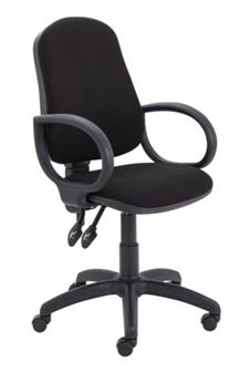 Oxford Operator Chair + Fixed Arms - Black