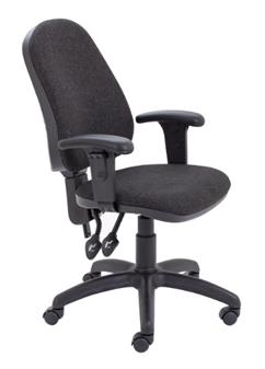 Oxford Operator Chair With Adjustable Arms - Charcoal