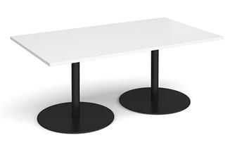 Eternal Rectangular Table - White Top & Black Base