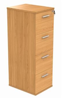 Primus 4-Drawer Wooden Filing Cabinets In Beech