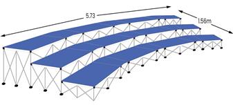 Ultralight Tiered Staging - Choir Pack 2 - Sapphire Blue Carpet