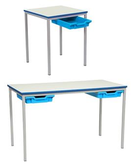 Classroom Tables With Tray Drawers - PU Edge