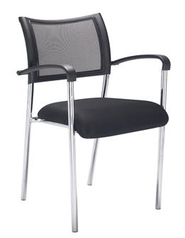 Mesh Back Armchair With Chrome Frame