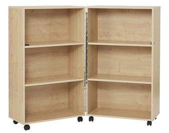 Maple Mobile Foldaway Bookcase 