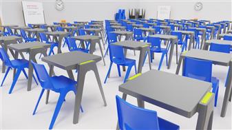 EN-CORE One Piece Plastic Tables With EN One Piece Plastic Chairs