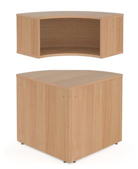 90 Degree Corner Base Unit + 90 Degree Corner Top Hutch Unit