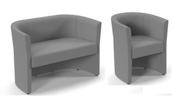 Luxe Seating Range Grey Fabric