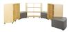 Curved Storage Units And Ottomans Set