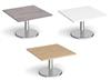 Chrome Round Base Coffee Tables - Square