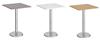 Chrome Round Base Cafe/Bistro Table - Tall Square