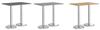 Chrome Round Base Cafe/Bistro Tables- Tall Rectangular